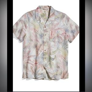 Marine Layer Tropical Print Resort Shirt in All Over Palm Print, size large